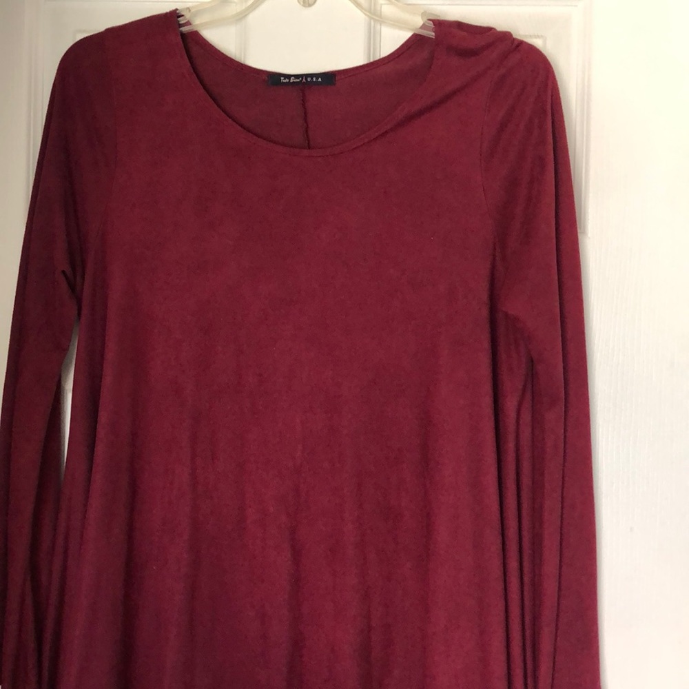 Velvet wine color dress